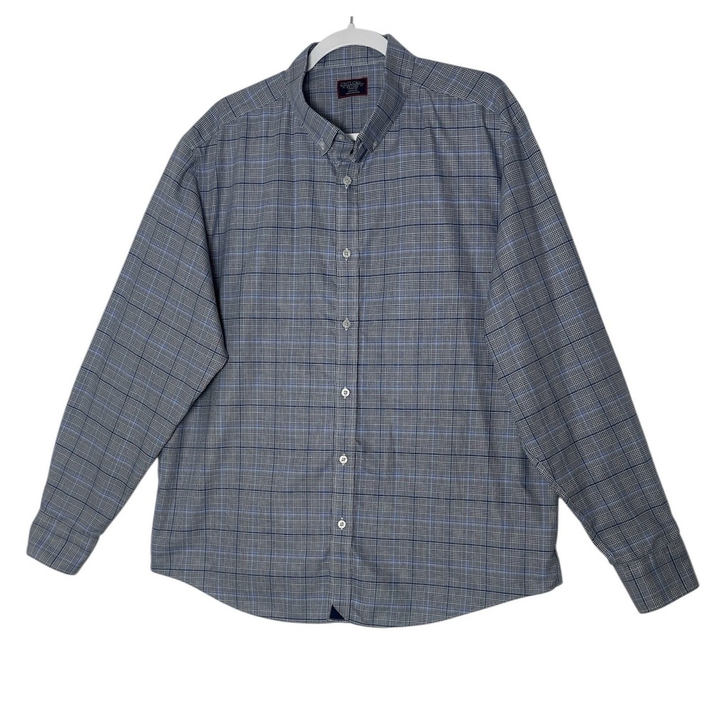 UNTUCKIT Shirt Men's 2XL Button Down Plaid Cotton Career Long‎ Sleeve Formal